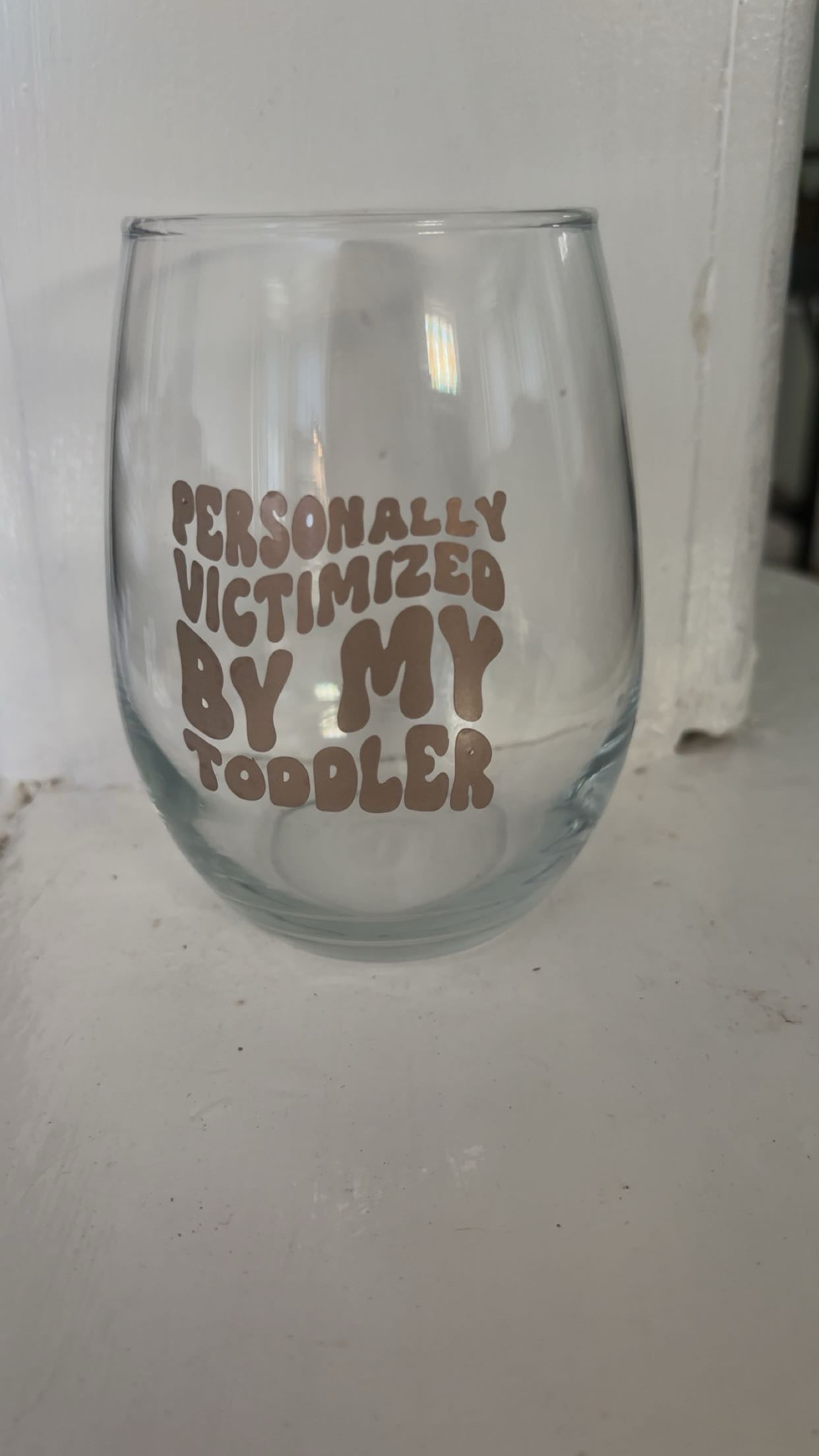 Stemless wine glass